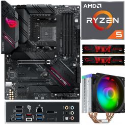 Aufrüstkit AMD Ryzen 5 5500 (6x 3,6GHz) + 16GB RAM + ASUS ROG Strix B550-F Gaming Mainboard 