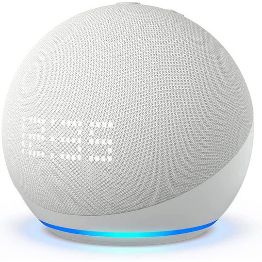 Amazon Echo Dot (5. Gen, 2022) mit Uhr | Smarter Bluetooth Lautsprecher mit  Uhr und Alexa | Weiß | ARLT Computer