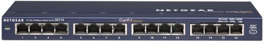 Netgear ProSafe GS116 16 Port Gigabit Desktop Switch 16 Port Netzwerk Switch 
