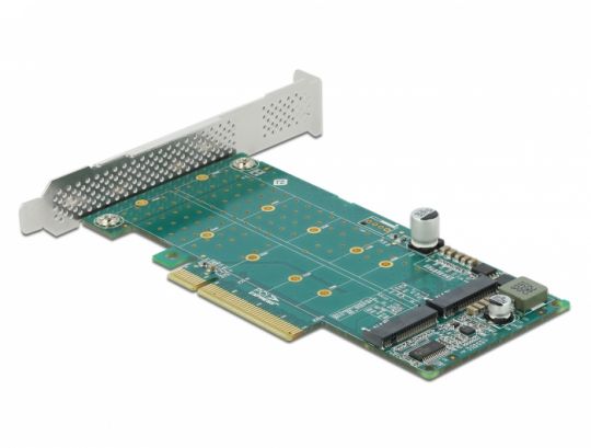Delock 89045 PCI Express x8 Karte zu 2 x intern NVMe M.2 Key M - Bifurcation - Low Profile Formfaktor 