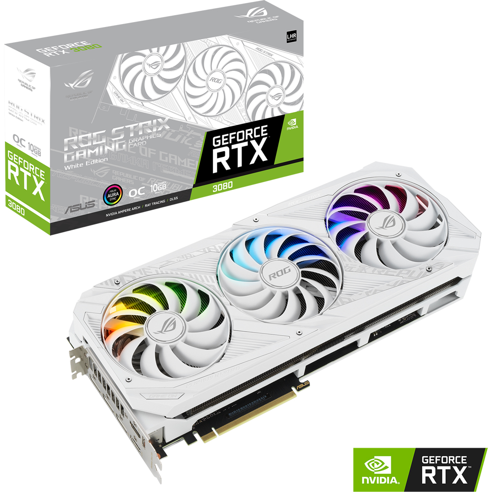 ASUS ROG Strix GeForce RTX 3080 V2 OC White (LHR) Grafikkarte | ARLT  Computer