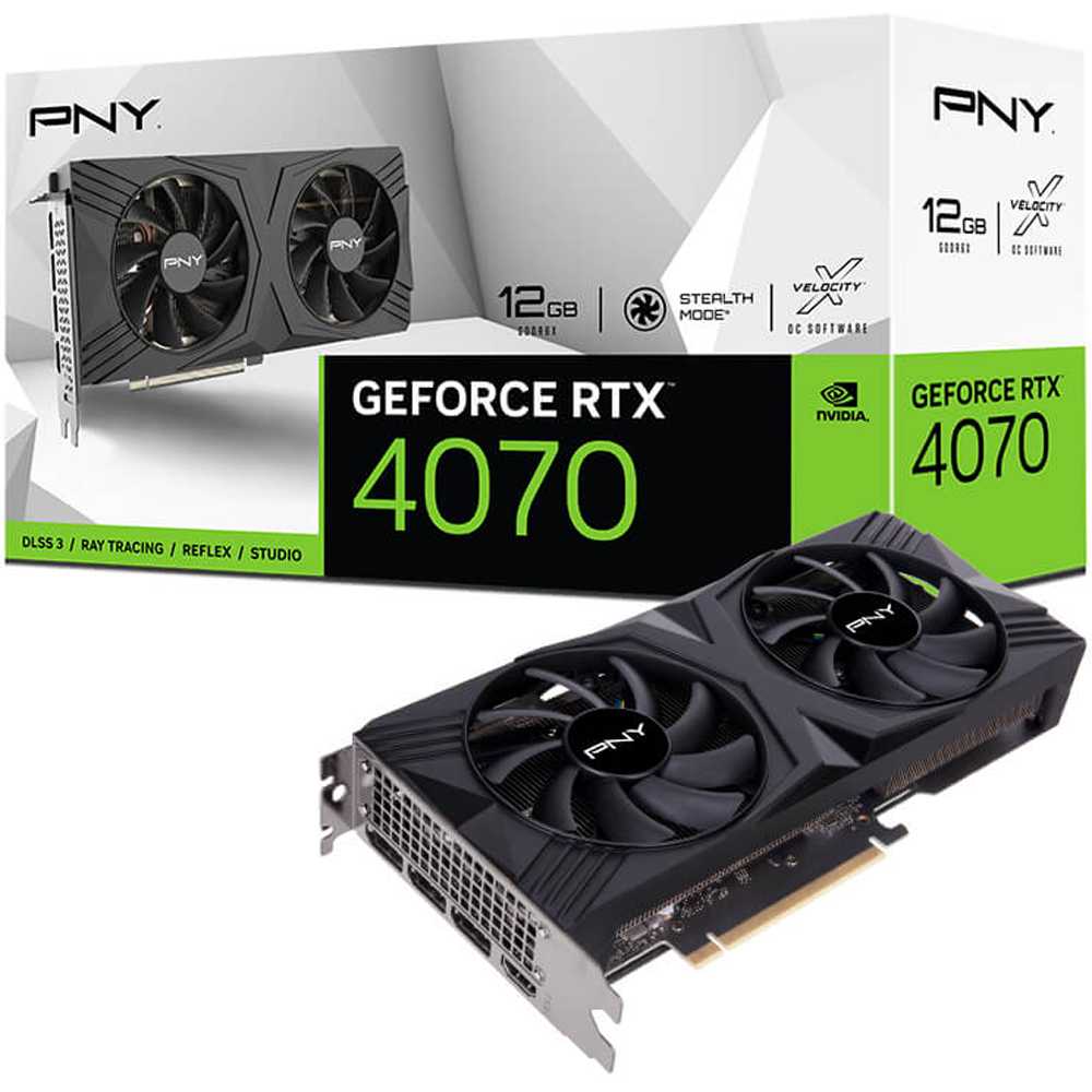 PNY GeForce RTX 4070 12GB VERTO Dual Fan Grafikkarte | ARLT Computer