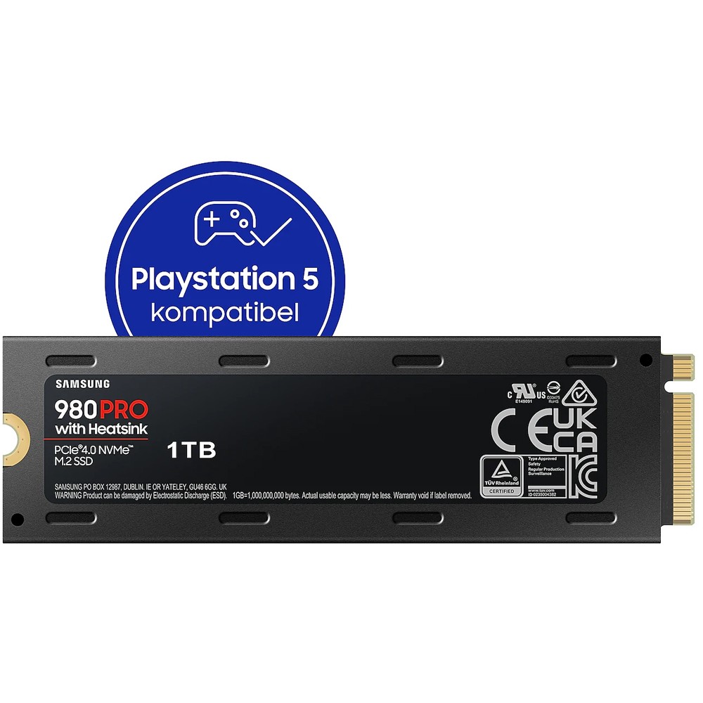 1000GB Samsung 980 PRO mit Kühlkörper - M.2 (PCIe® 4.0) SSD für PC und Playstation  5 | ARLT Computer