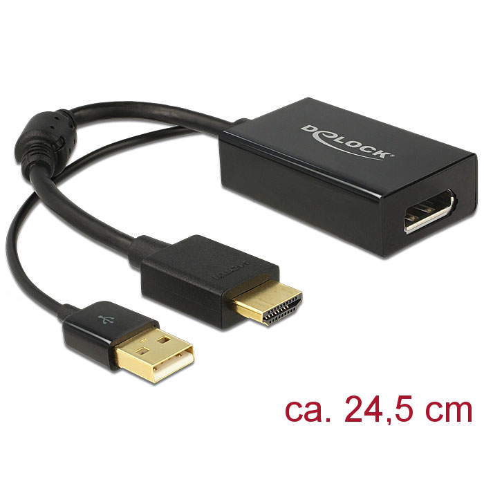 Delock Adapter HDMI-A Stecker > Displayport 1.2 Buchse schwarz | ARLT  Computer