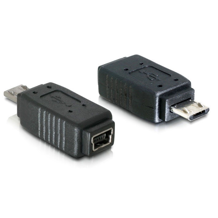 Delock Adapter USB micro-B Stecker zu mini USB 5pin Buchse | ARLT Computer