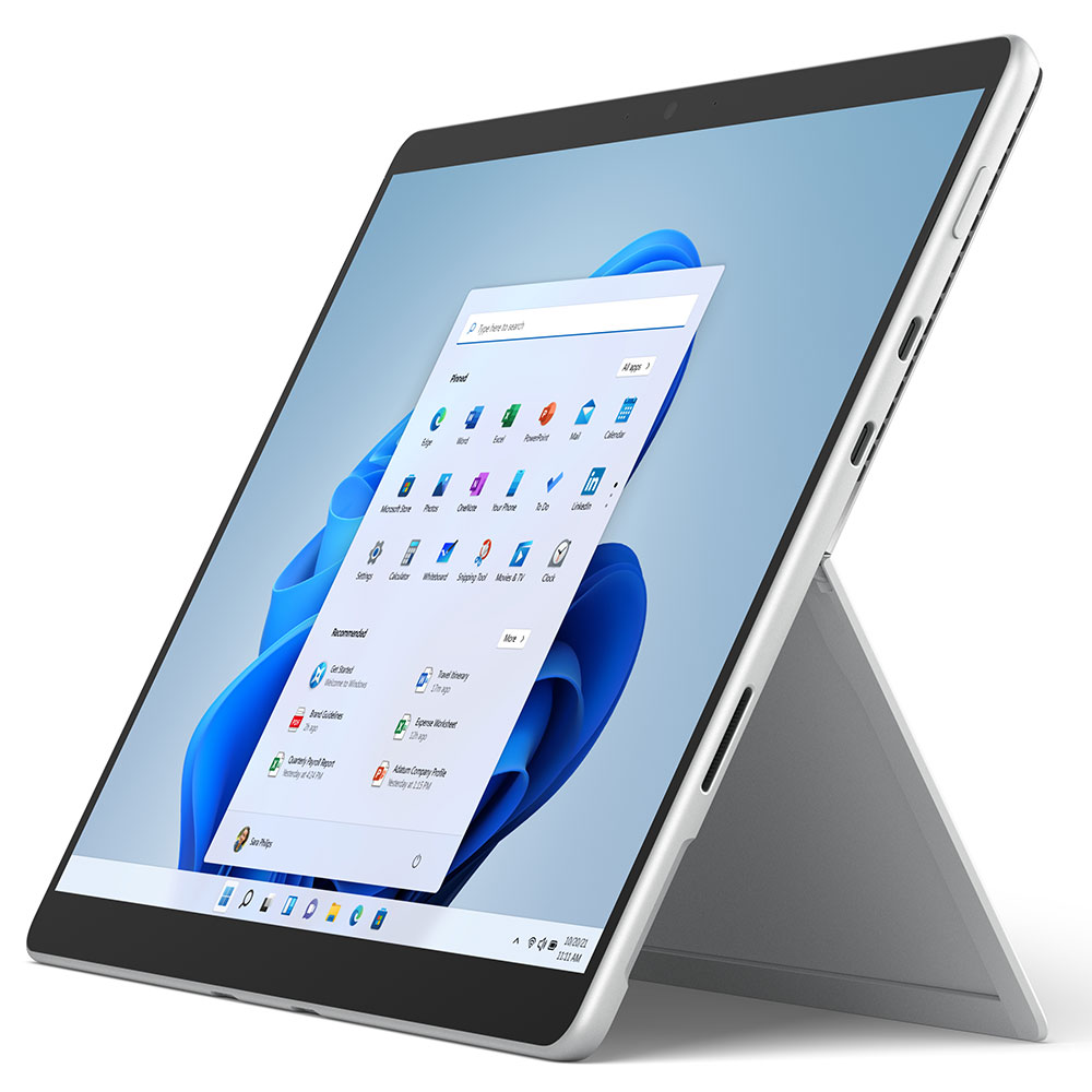 Microsoft Surface Pro 8 - 13 Zoll 128GB Windows 11 Pro Tablet in Platin mit Mobilfunk LTE 