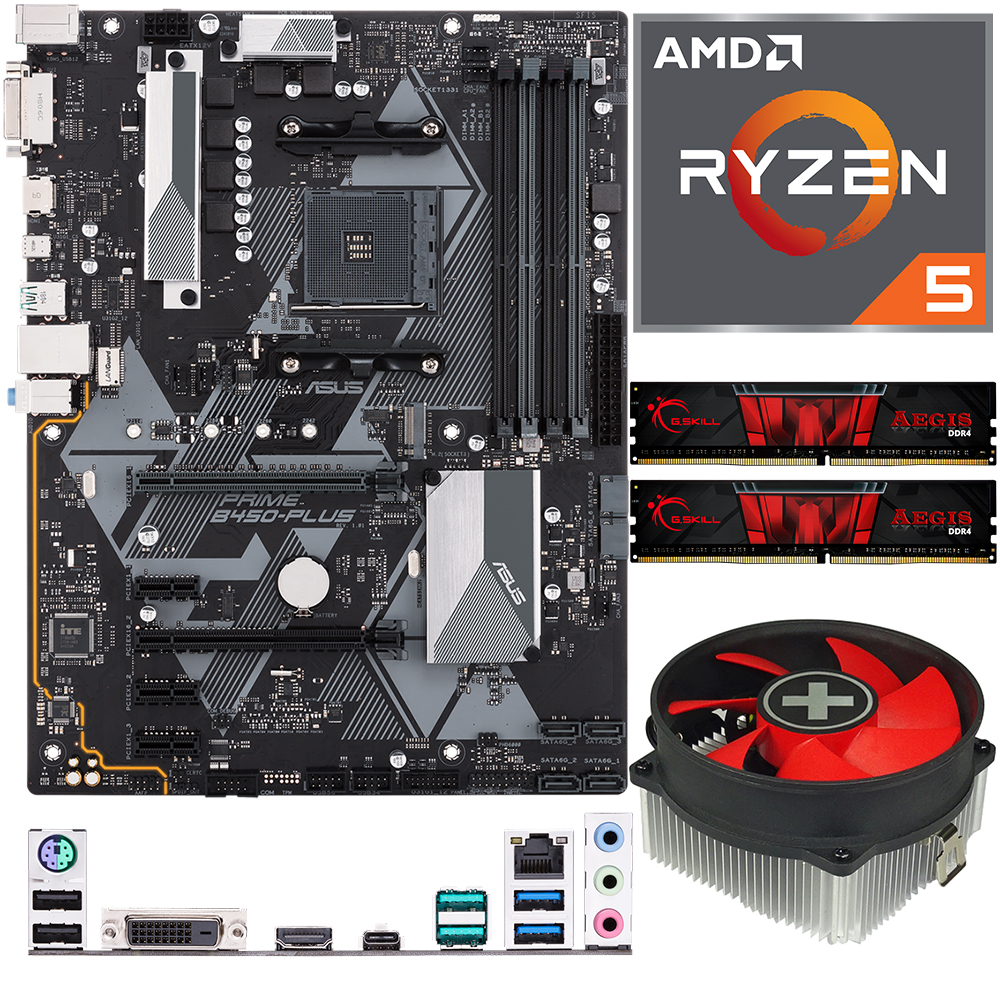 Aufrüstkit AMD Ryzen 5 3600 (6x 3,6GHz) + 16GB RAM + ASUS Prime B450-Plus  Mainboard | ARLT Computer