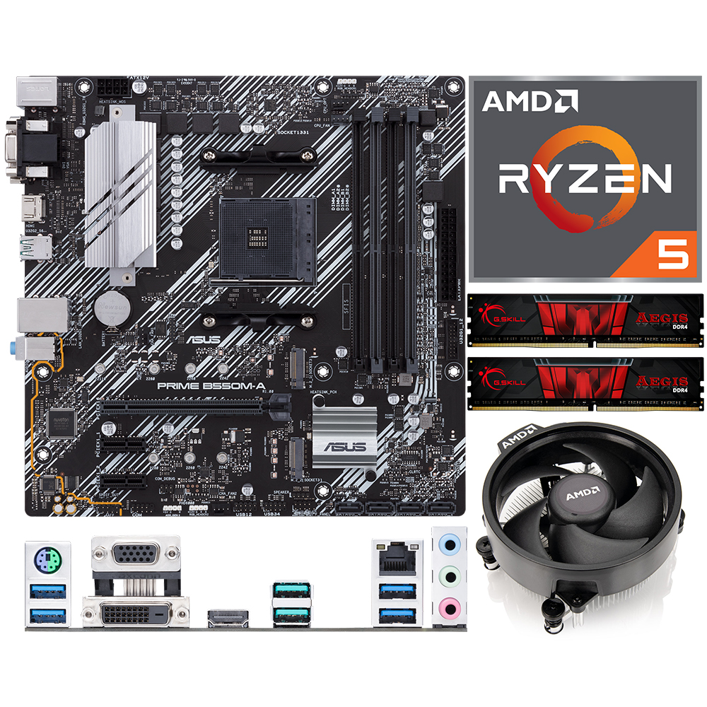 Aufrüstkit AMD Ryzen 5 5600G (6x 3,9GHz) + 16GB RAM + ASUS B550M-A  Mainboard | ARLT Computer