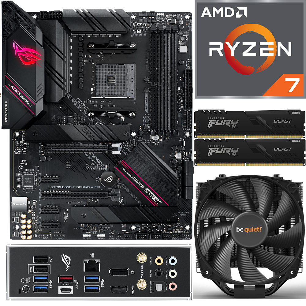 Aufrüstkit AMD Ryzen 7 5800X (8x 3,8GHz) + 32GB RAM + ASUS ROG Strix B550-F  Gaming WIFI II Mainboard | ARLT Computer