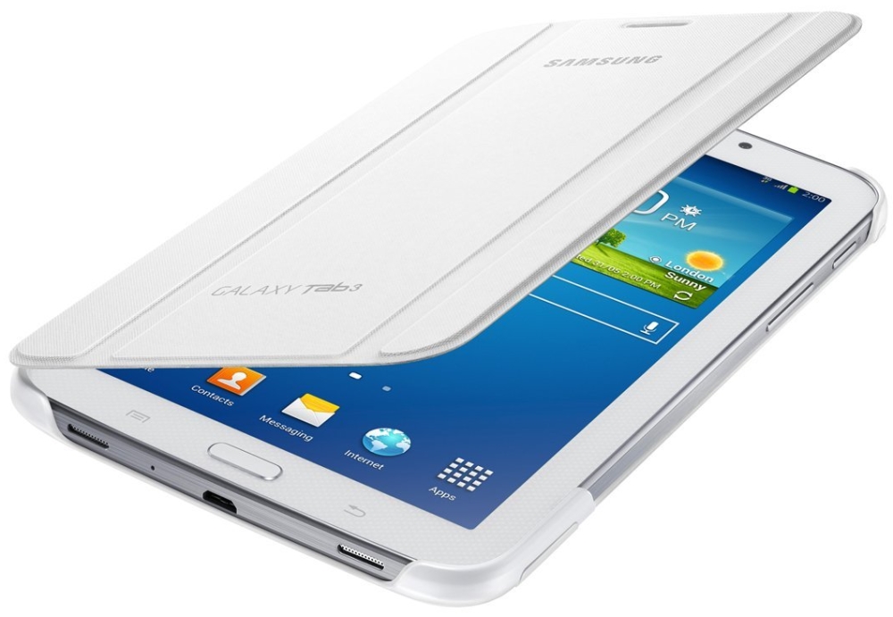 17,78cm (7 Zoll) Samsung Galaxy Tab 3 7.0 Book Cover (EF-BT210BWEGWW) -  Tablettasche Weiß | ARLT Computer